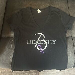 “B Healthy” black t-shirt
